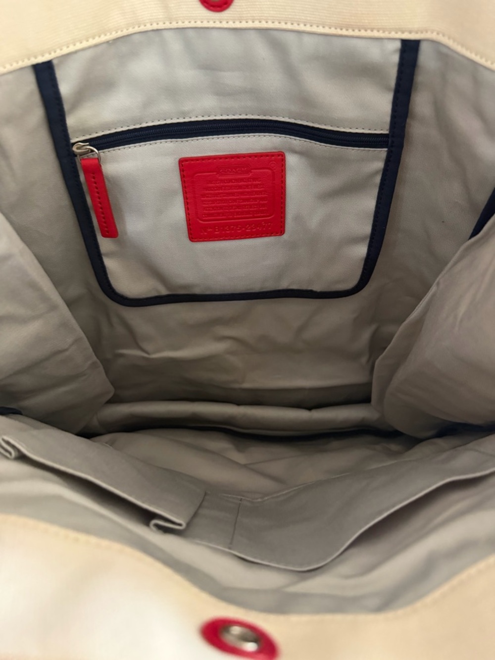 Coach - St Saint James - Nautical - Legacy Weekend - Canvas Tote Bag - White Red - Picture 5 of 5